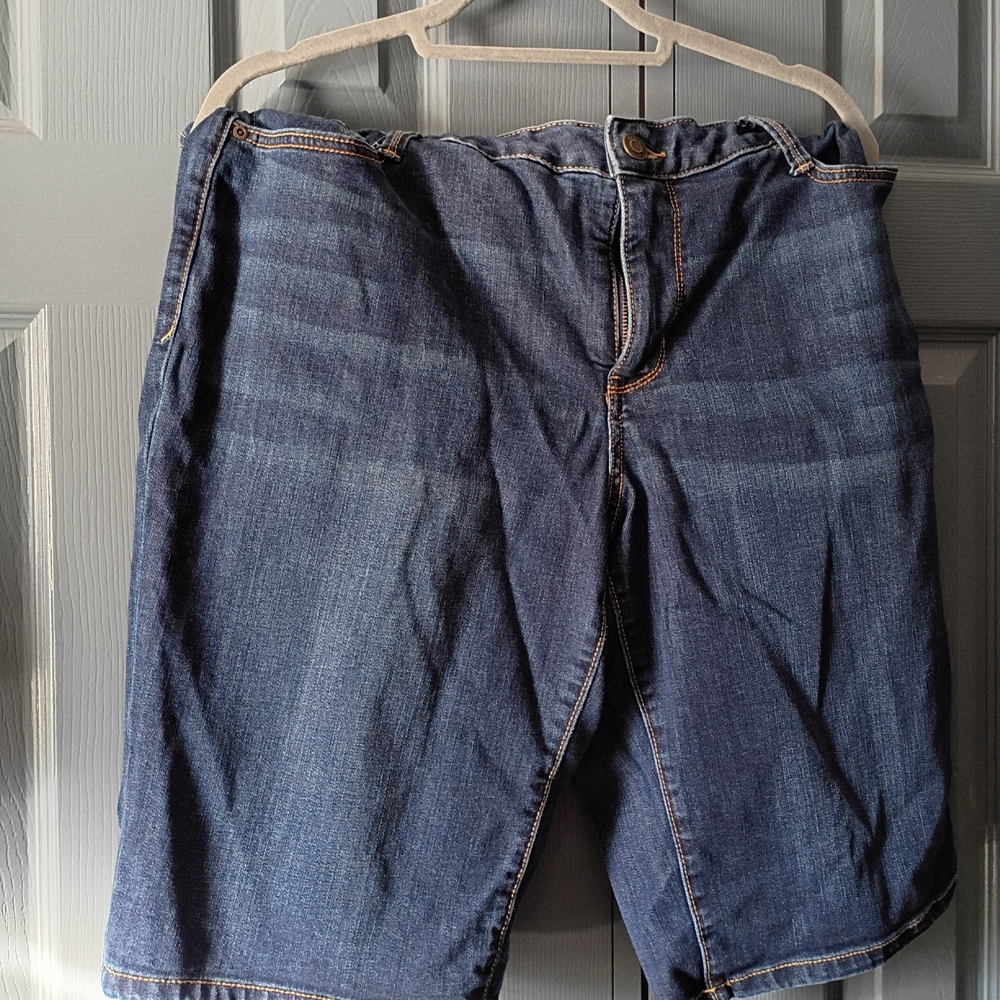 St John Bay 2 Pair Of Women's Classic Blue Denim Bermuda Shorts
